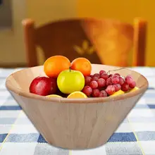 Деревянная миска для салата, фруктов, березы, основной цвет, большой диаметр 28 см, японская столовая посуда, тарелка из березы, Деревянная миска для ужина или вечерние