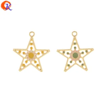 

Cordial Design 50Pcs 23*26MM Jewelry Accessories/Hand Made/Pendant/Paint Effect/Star Shape/Earring Findings/DIY Making/Charms