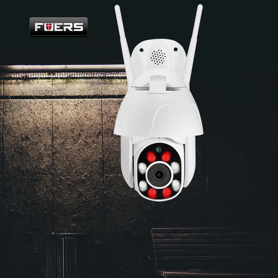 FUERS 1080P PTZ купольная IP камера, Wifi CCTV, скорость безопасности, водонепроницаемая камера наблюдения, ночное видение, обнаружение движения, монитор
