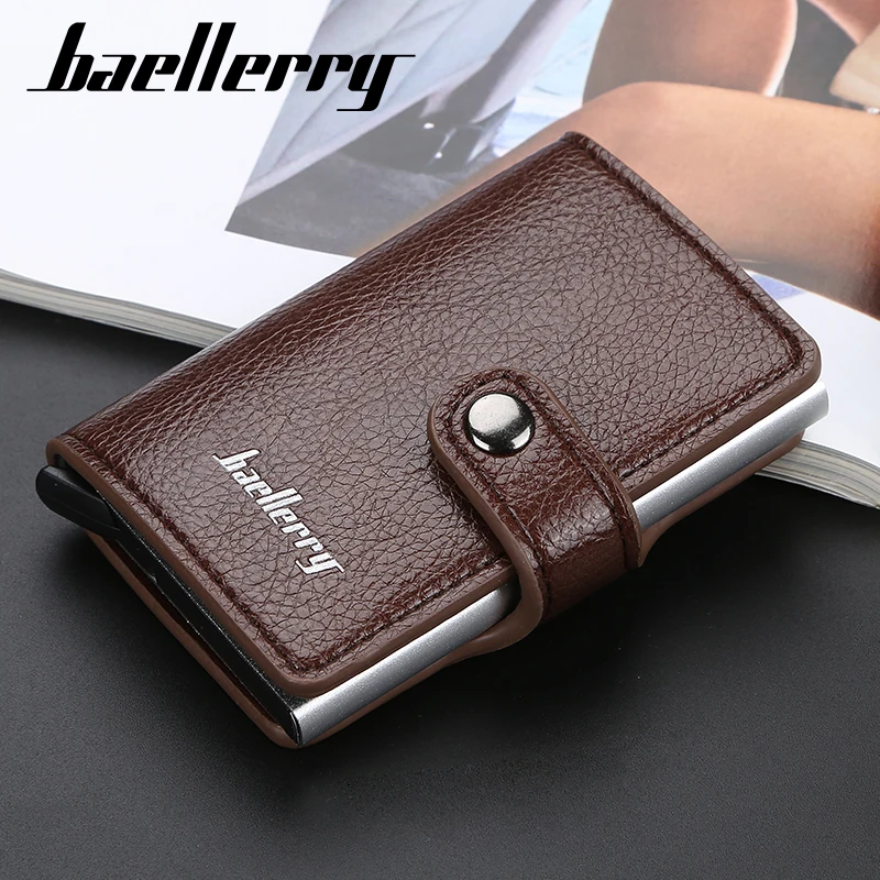 

2019 Luxury Brand Mini Pop Up Rfid Wallet for Men Slim Leather Business ID Credit Card Pocket fashion samll short Holder Wallet