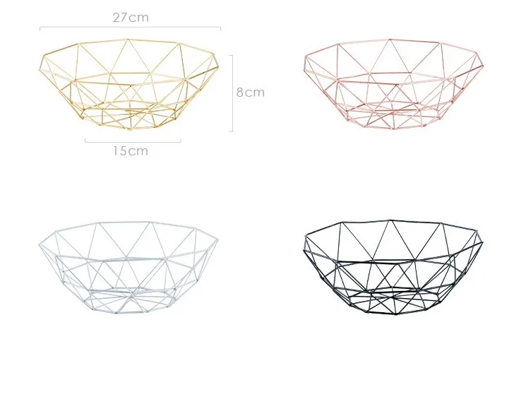 Нордическая Фруктовая тарелка для гостиной железная овощная корзина для хранения закусок журнальный столик домашний современный минималистичный сушеный фруктовый хлеб для хранения