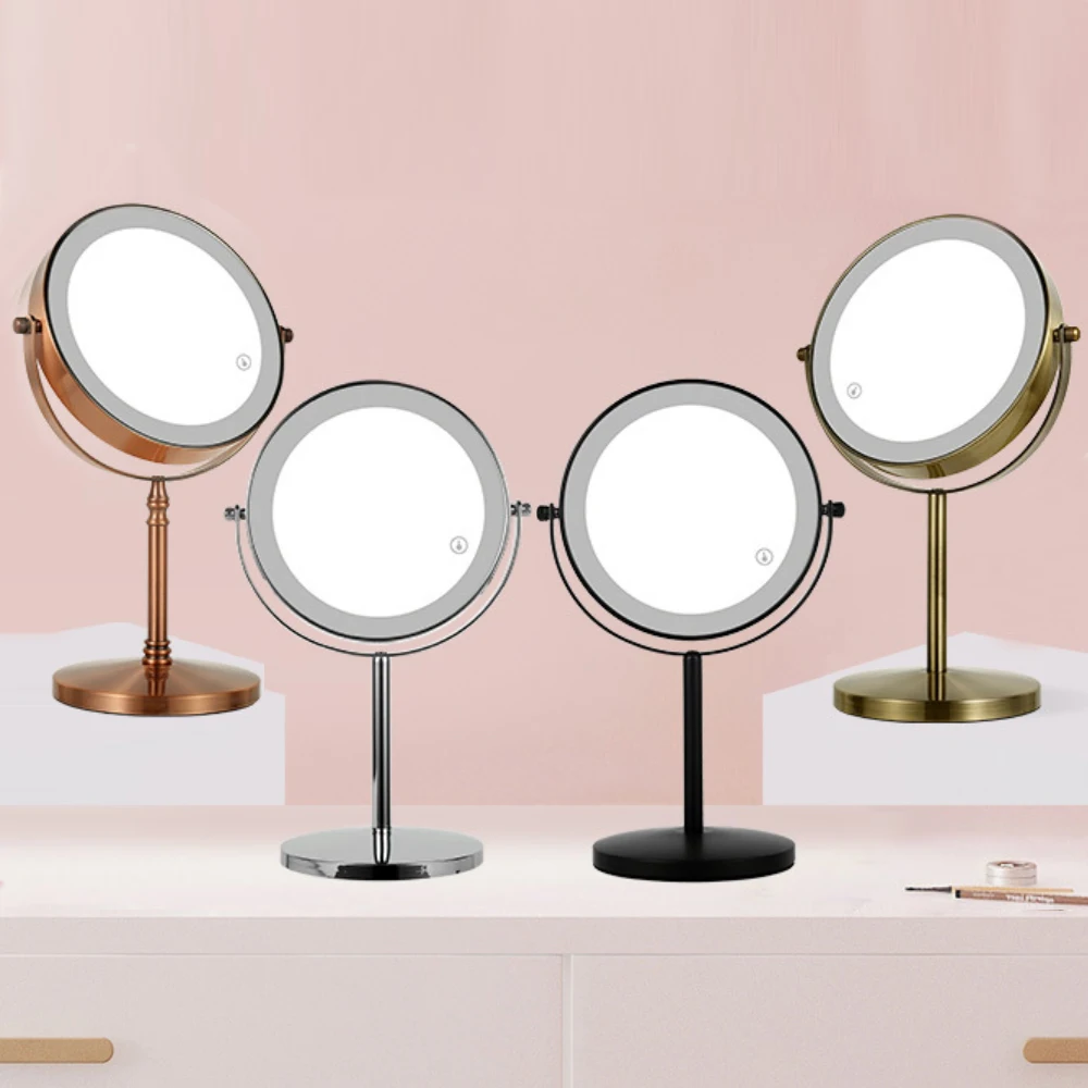 7in 3X Magnifying Cosmetic Mirror with USB Charging Touch Bath Vanity Dimmer Switch Make up Double Side Desktop Mirror magnifying glass with led light usb charging headband magnifier multiple magnification glasses magnifier repair reading glasses