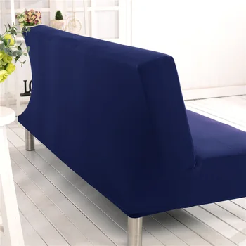 

Solid Colour Armless Sofa Bed Cover Stretch Slipcover Protector Elastic Couch Sofa Shield Fits for Folding Sofa Bed K888