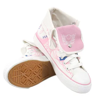 

Anime Card Captor Sakura Clear Card Cosplay Shoes Anime Printing Shoes Woman Canvas Casual Shoes Sneakers Plimsolls