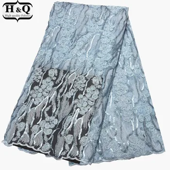 

Light Sky Blue 2019 Embroidered Lace French Tulle Lace Glitter Sequin Lace African Net Lace Nigerian Ladies Lace Fabric For Ball