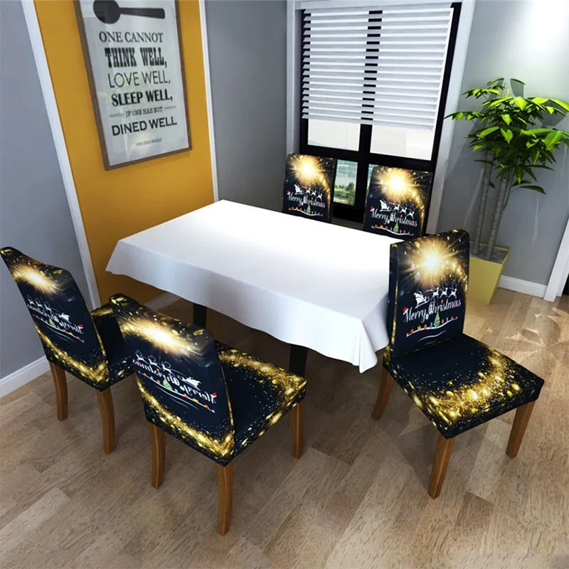 ZCW-圣诞 金色星空-椅子套场景