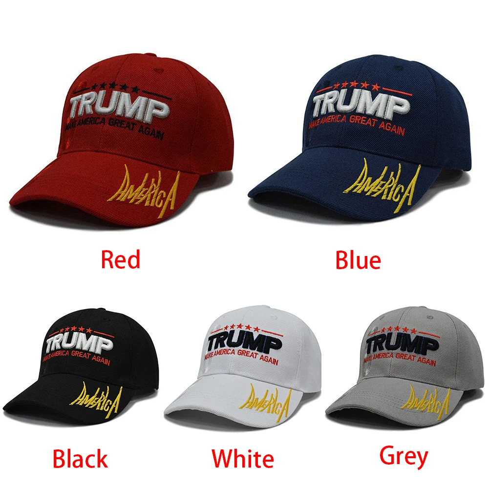 Snapback Мужская Женская кепка хип-хоп дышащая регулируемая с буквами Повседневная шляпа парусиновая вышивка бейсбольная кепка для Трампа