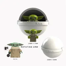 Único star wars finn lando palpatine bebê yoda escuro rey darth vader império mecânico robô blocos de construção modelo tijolos brinquedos(China)