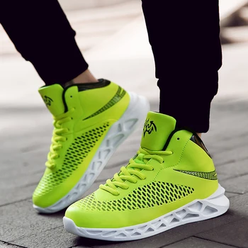 

New Trend Basketball Shoes Kids Mesh Breathable Basket Shoes Children Lace Up High Top Shoes Boy Cheap Sport Shoe Basketball Boy