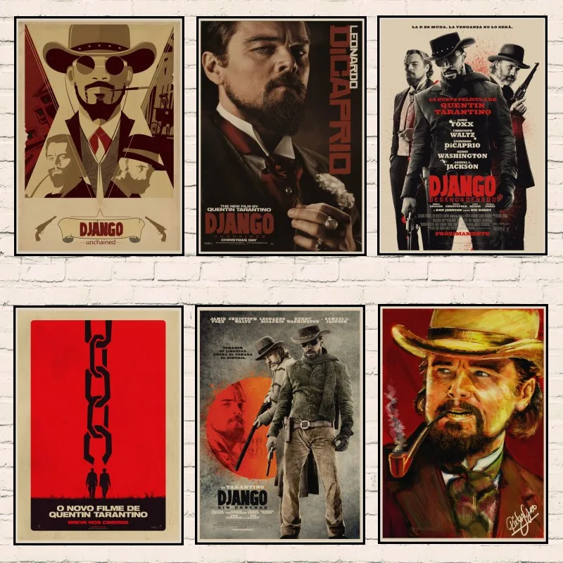 Quentin Tarantino Series Movie Django Unchained Poster Kraft Paper Print Wall Art Painting Vintage Home Decor | Дом и сад