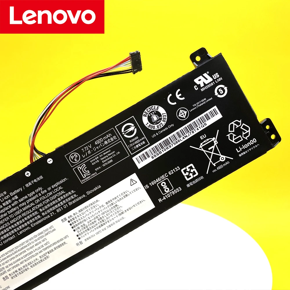 Nova Bateria Original para Lenovo Ideapad V33015ikb V530-15ikb V530-14ikb L17l2pb3 L17m2pb4 L17m2pb3 L17l2pb4 L17c2pb3 L17c2pb4 Baterias p/ laptop - Imagem 3