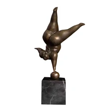 Milo известная бронзовая художественная женская скульптура для йоги