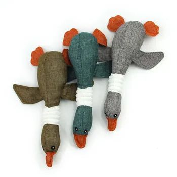 

1Pcs Pet Dog Chewing Sound Toy Cartoon Goose Doggy Funny Chew Toys Teeth Clean Playable Ducks Squeak Squeeze Puppy Toy