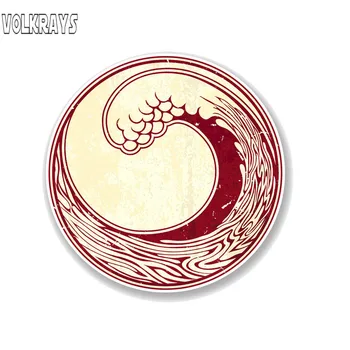 

Volkrays Creative Car Sticker Japan Surf Fun Japanese Wave Accessories Reflective PVC Decal for Motorcycle Peugeot VW,11cm*11cm