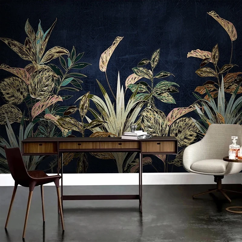 Custom 3d Tropical Plant Flores Deixa Papel de Parede Mural de Luxo Papéis de Parede de Fundo de tv Personalizado Home Decor Quarto