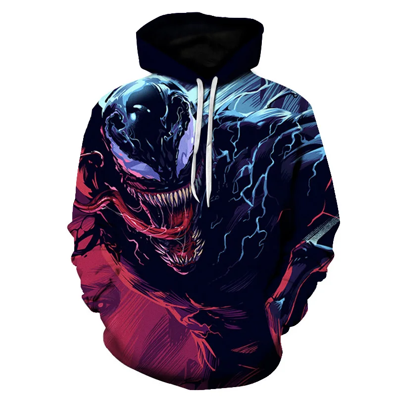 Venom deadly guardian 3d Толстовка пришелец Харадзюку костюм Спаситель забавная уличная