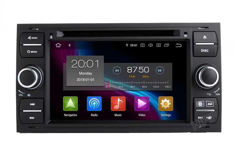 Perfect DSP 7" in dash 2 din Android 9.0 Car DVD Player Car GPS stereo OBD2 for Ford C-Max Fiesta Fusion Kuga Mondeo Focus with radio 8