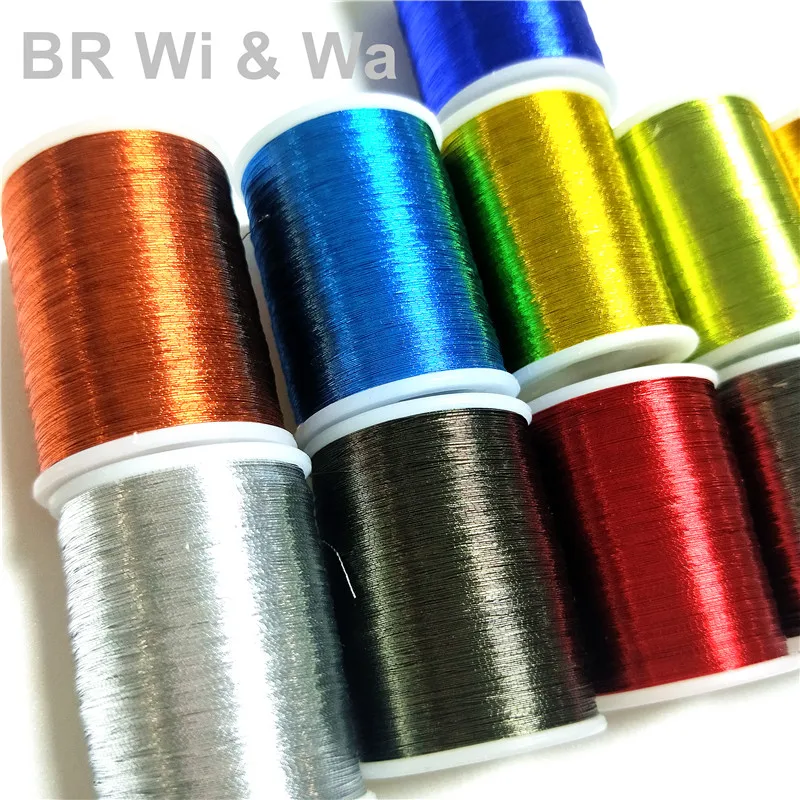 BR Wi&Wa  Metallic Thread  200m/Spool  150D Fishing Rod Component DIY Rod Building Repair 4