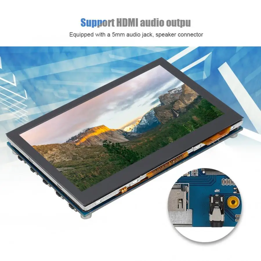 Универсальный для Raspberry Pi 4,3 дюймов 800x480 lcd емкостный для 3B+ 2B+ 4B ips сенсорный экран