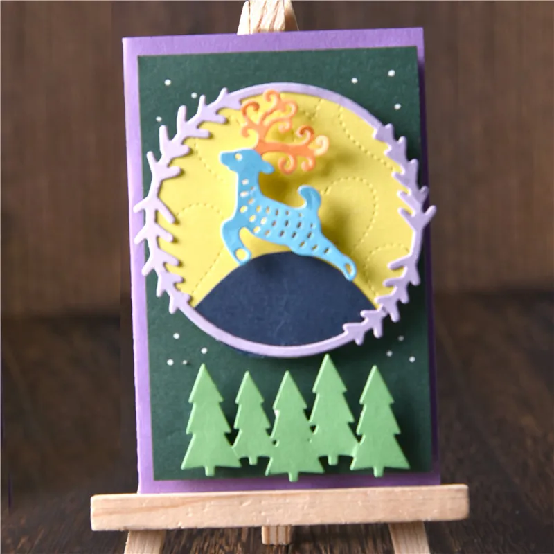 

InLoveArts Christmas Tree Dies Elk Metal Cutting Dies Scrapbooking for Card Making DIY Embossing Cuts Craft Letter Dies