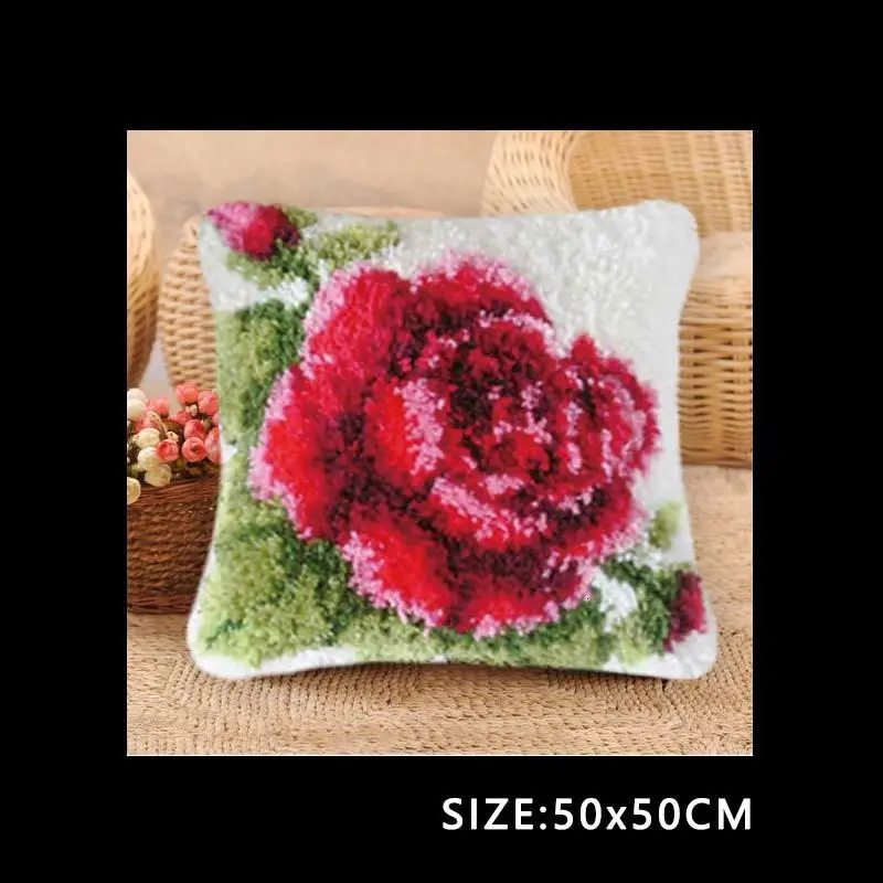 BZ102 Diy Сделай Сам Smyrna Knooppakket Klink Haak Kleed Bloemen Borduurpakket Kussen вышивка посылка Подушка защелка крюк наборы AA - Цвет: BZ102
