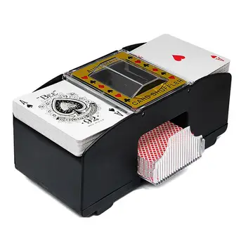 

Board Game Poker Playing Cards Electric Automatic Poker Shuffler Shuffling Machine Automatic Poker Card Shuffler for Two Decks