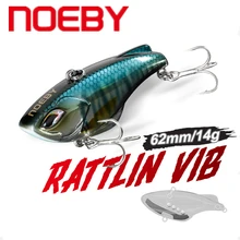 NOEBY – appât dur vibrant pour la pêche, leurre pour attraper des poissons tels que les bars et les brochets, coulant, sans lèvres, Crankbait, Crankbait, Crankbait, 62mm, 14g 