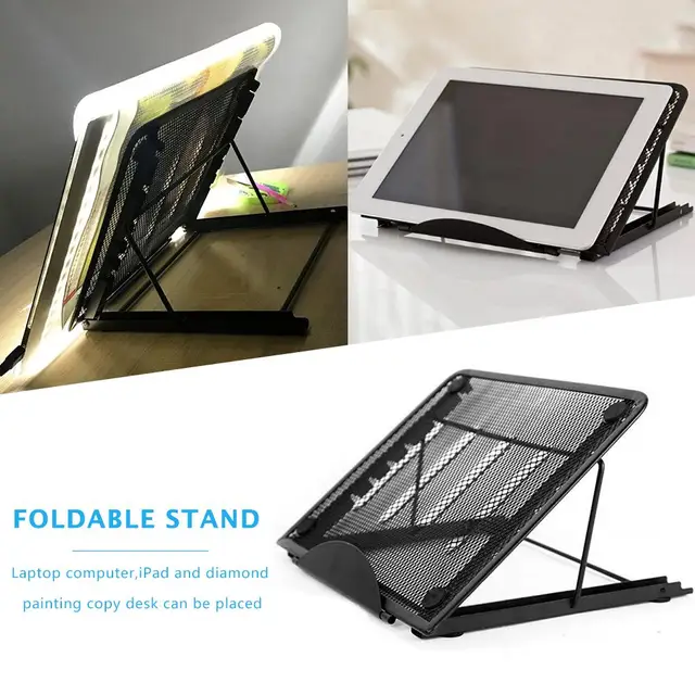 Foldable Stand for A4 Diamond Painting Light Pad Tablet Board Holder  Adjustable Reading Rack Cross Stitch Accessories - AliExpress