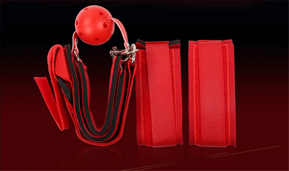 Adult HandCuffs sex toys for couples Backhand self Bondage Restraints Strap Gags BDSM sets SM Slave Hand Cuff Open Mouth Ball (4)