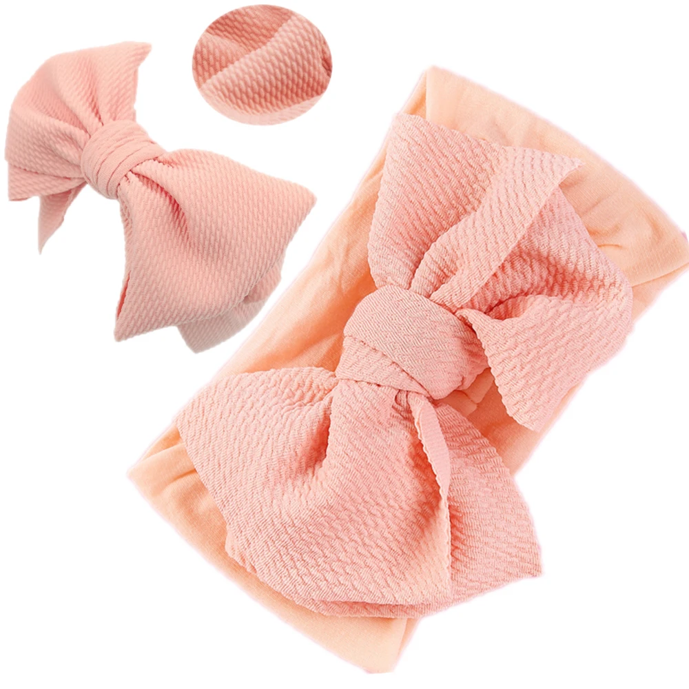 

Candy Solid Nylon Bowknot Baby Girls Headband Infant Turban Headwraps Newborns Photography Props Haarband Baby Hair Accessories