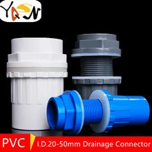 

1Pcs I.D.20-50mm Thicken Aquarium Drainage Connector Fish Tank PVC Pipe Drain Joint Garden Home Hydroponic Water Tube Fittings