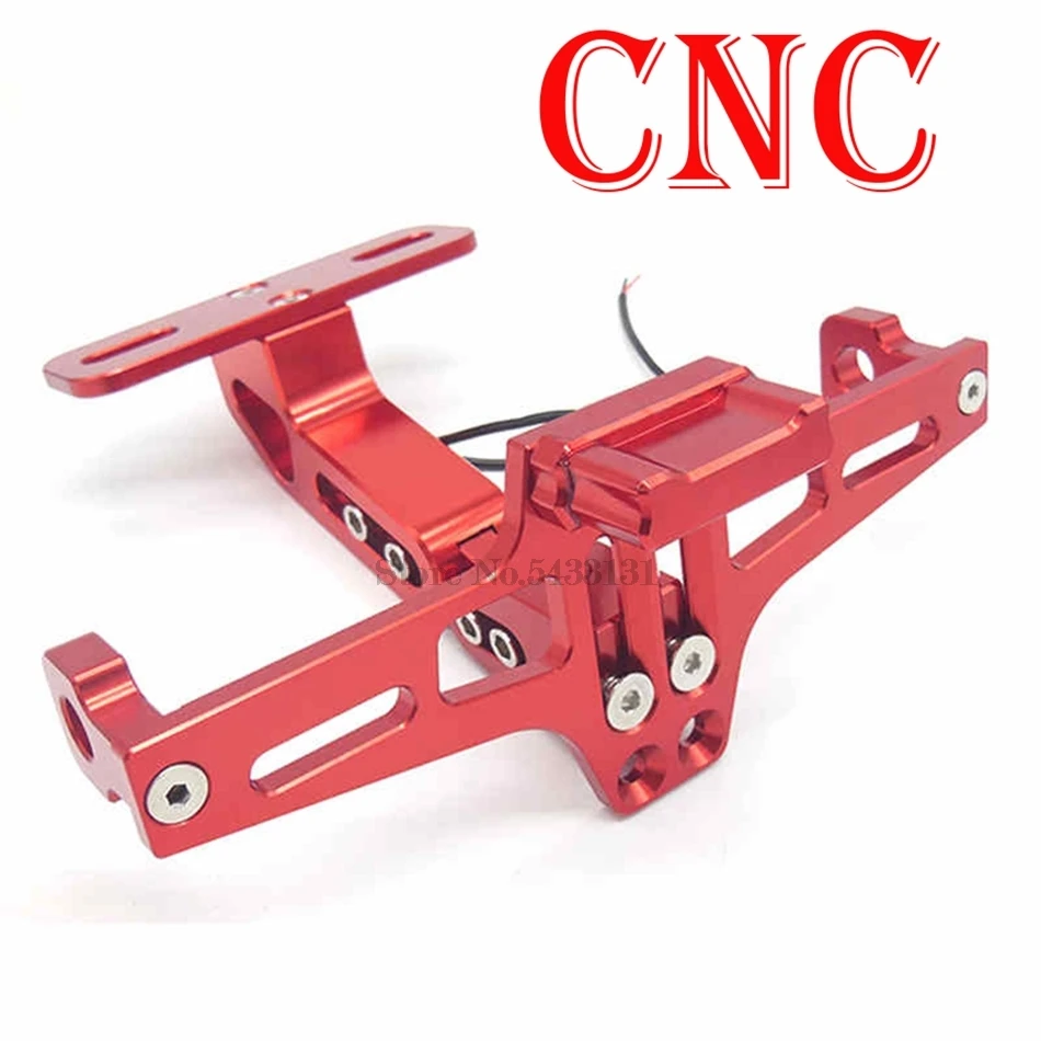 Красный CNC алюминиевый держатель для номерного знака мотоцикла, крышка для аксессуаров, Panigale Gsr600 Cbr1000Rr 2007 Kawasaki Zx9R - Цвет: Красный