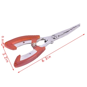 

Stainless Steel Multifunctional Fishing Pliers Hook Remover Line Cutter Fishing Tackle Grip Split Ring Pliers