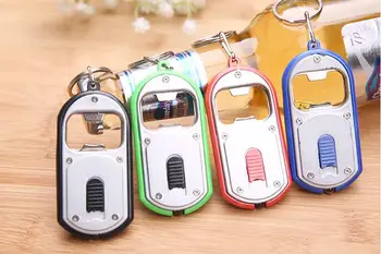 

Quevinal 500pcs New Arrival Creative Vintage 3 in 1 LED Flashlight Torch Keychain With Beer Bottle Opener Key Ring Chain Keyring
