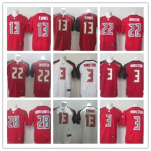 Stitiched, Tampa Bay,#3 Jameis Winston,#13 Mike Evans,#22 Doug Martin, Vernon Hargreaves, Warren Sapp Jersey