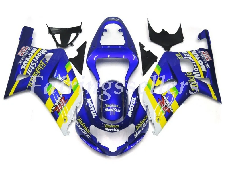 

New ABS Plastic Fairings Kit Fit For Suzuki GSXR600 GSXR750 GSXR 600 750 01 02 03 2001 2002 2003 orange blue