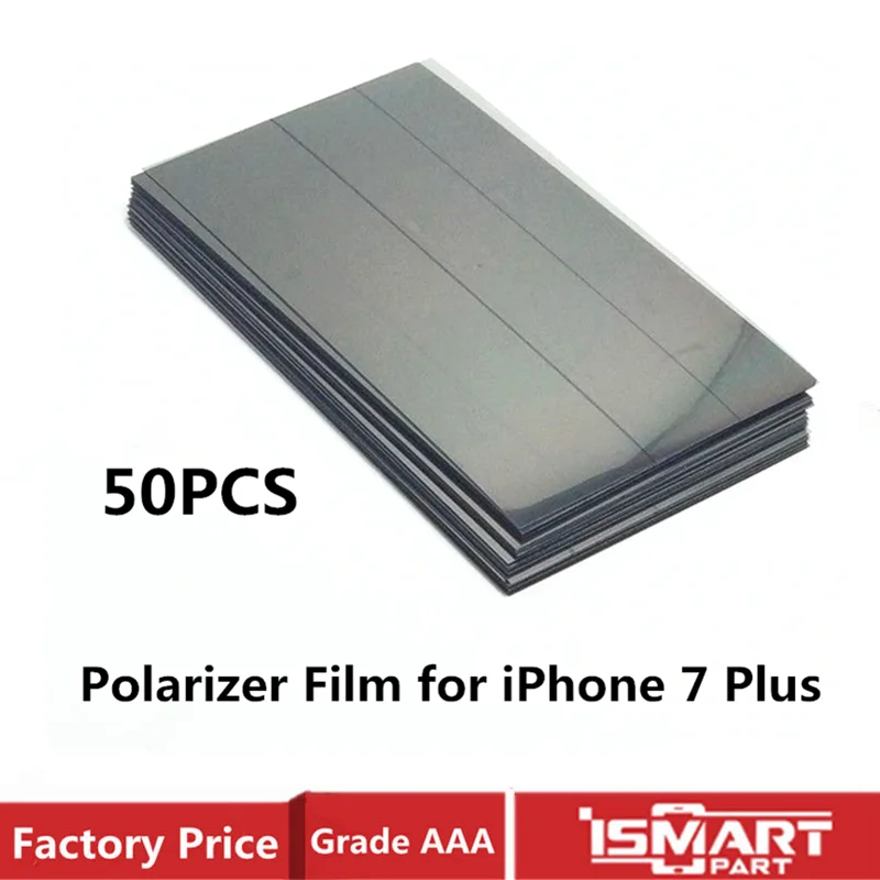 

50pcs Polarizer Film for iPhone 7 Plus Front LCD Screen Polarization Polarized Light Film Parts