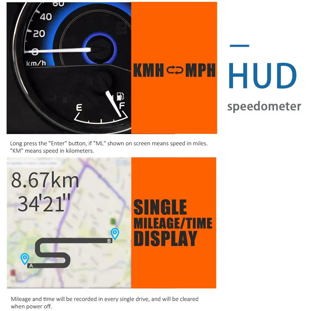 Универсальный 6,2 дюйм gps головой вверх дисплей Скорость ometer более Скорость Предупреждение для грузовых автомобилей мотоциклы Скорость ometer gps