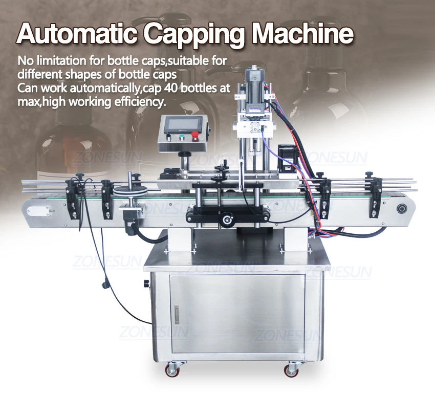 ZONESUN ZS-XG440 25-50mm Máquina automática de tapado de botellas de spray eléctrico