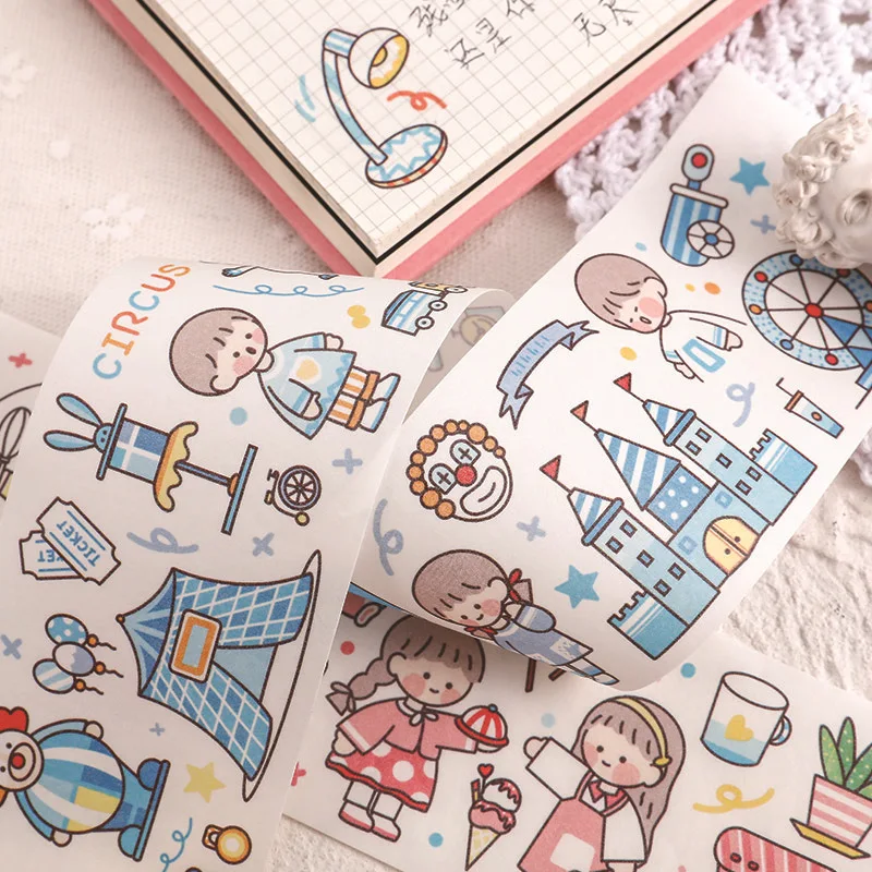 

Repacking tape cute stickers cartoon stationery sticker creative student photo album diary DIY decoration stickers