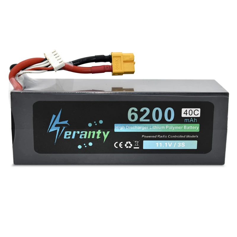 Teranty power 11,1 v 6200maH 40C Lipo аккумулятор для радиоуправляемого дрона, лодки, квадрокоптера, запасные части 3s 5200mah 11,1 v батареи T/XT60 разъем