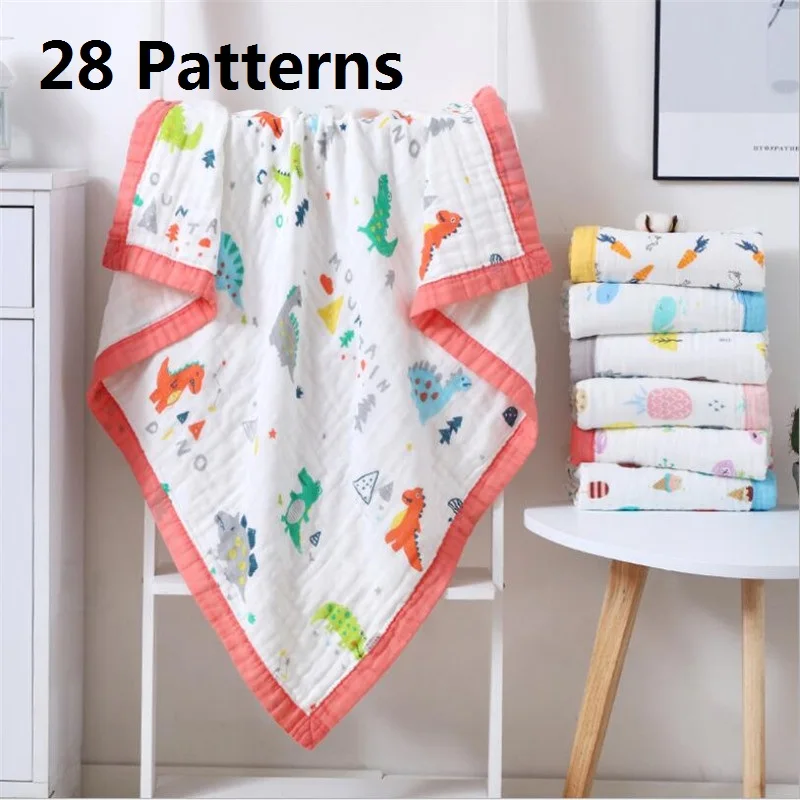 110x110 см 120x150 6 слойный муслиновый детские одеяла для кровати из хлопка