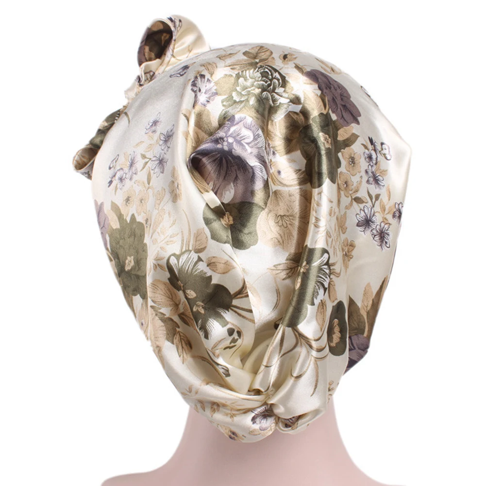 Women Bow Long Scorpion Comfortable Hair Loss For Cancer Chemotherapy Cap Accessories Casual Fashion Ribbon Sleeping Hat Beanie