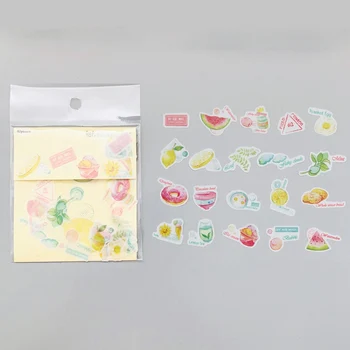 

40pcs /Pack Fresh Summer Lemon Bread Adhesive DIY Sticker Stick Label Notebook Album Diary Decor Student Stationery