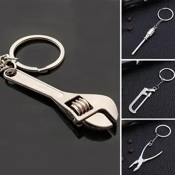 

1 Pcs Outdoor Multi-function Mini Tool Keychain Metal Wrench Pliers Screwdriver Pendant Simulation Tool Keychain