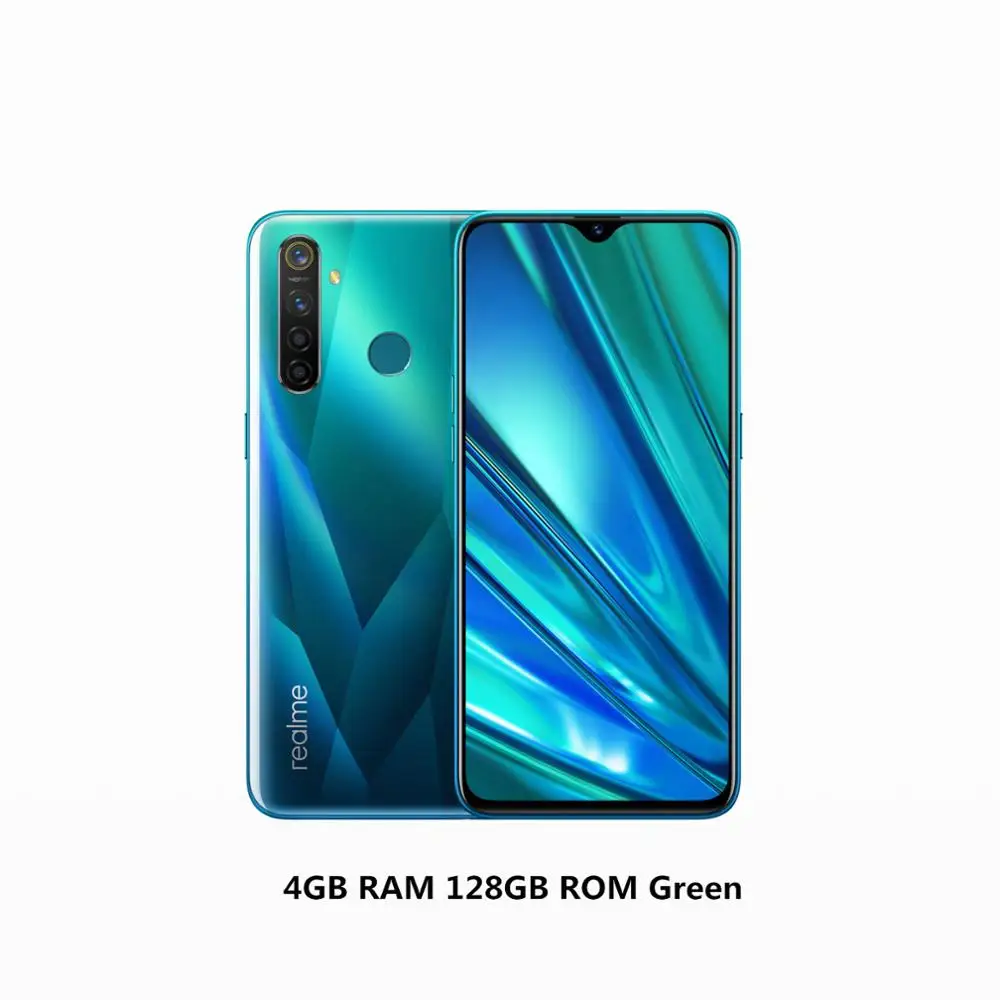 Realme 5 pro глобальная версия 6,3 ''4 GB 128GB 4035mAh Snapdragon 712 AIE 48MP Quad Cameras VOOC Быстрая зарядка 3,0 мобильных телефонов - Цвет: 4GB 128GB Green