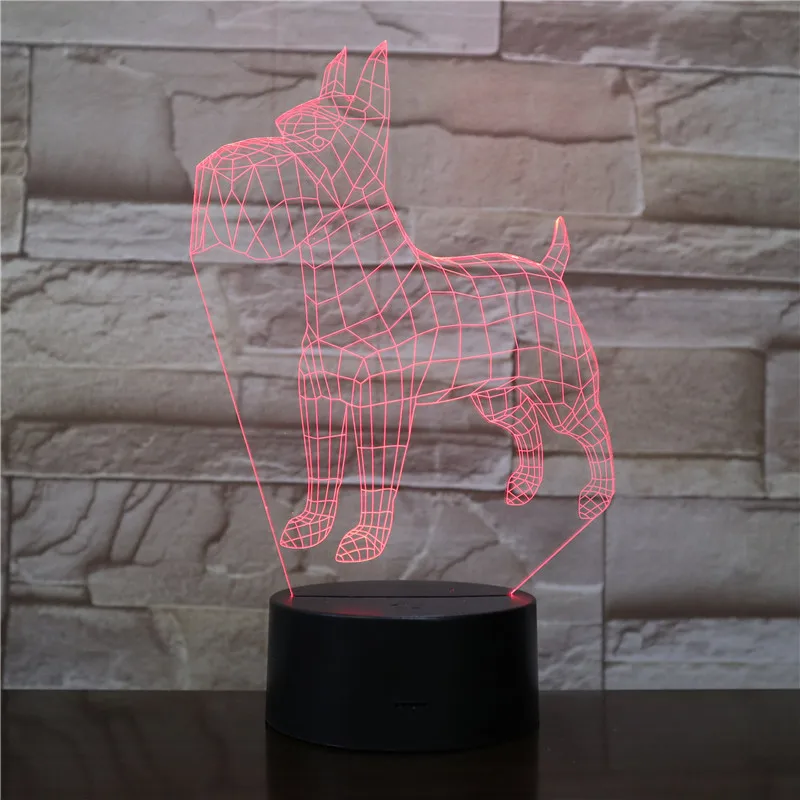 3D светодиодные ночные светильники животные Собаки 7 цветов Изменение Doberman Новинка Детский дом Pinscher Luminaria Настольная лампа Декор подарки 2081