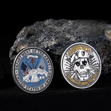 

U.S. Army Metal Badge Skeleton Head Challenge Coin Paint Process Commemorative Coin Home Decoration Collection