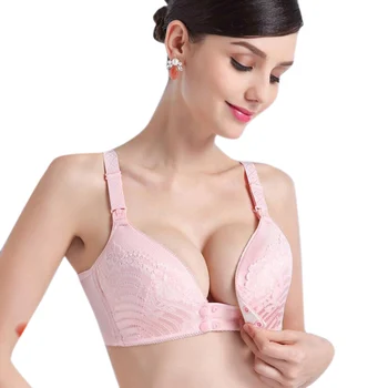 

Lace Nursing Maternity Front Buckle Cotton Gather Nursing Bra Comfortable Breathable Pregnancy Breastfeeding Bras