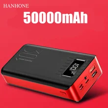 Внешний аккумулятор 50000 мАч, портативная зарядка, внешний аккумулятор 50000 мАч, USB внешний аккумулятор, зарядное устройство для Xiaomi Mi, 9, 8, iPhone 6S, 6, 7